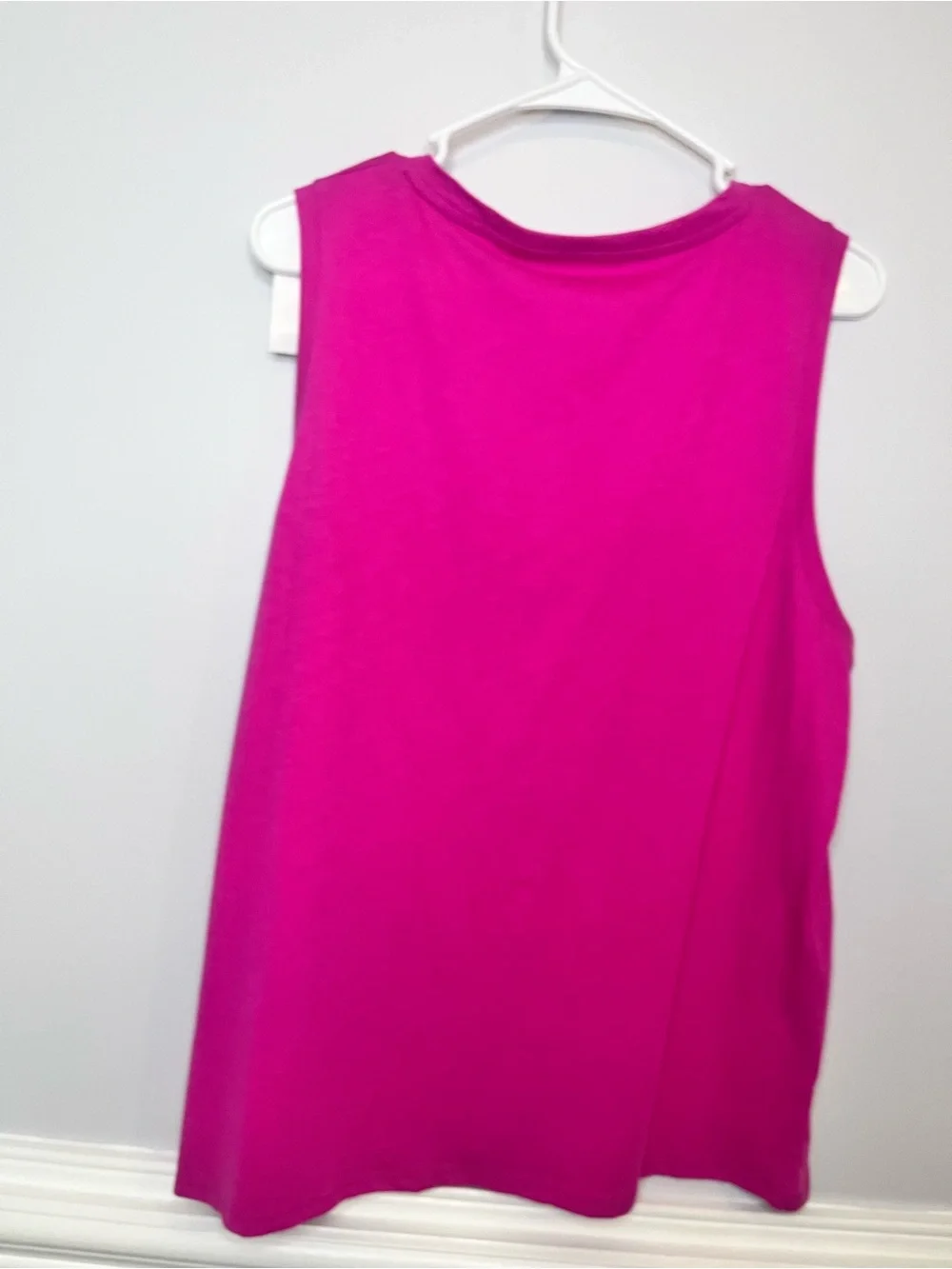 J. Crew Bright Fuchsia V-Neck Sleeveless Tank